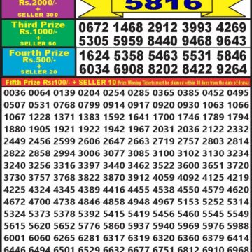 dear 10 weekly lottery result 1.30 pm