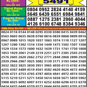 dear 10 weekly lottery result 1.30pm