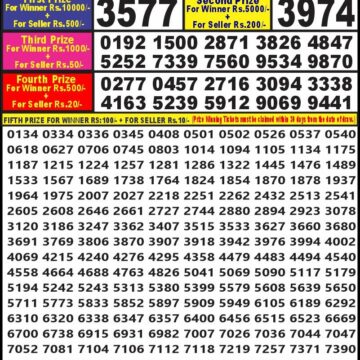 dear 10 weekly lottery result 7pm