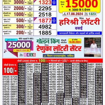 golden king weekly lottery result 4:30pm