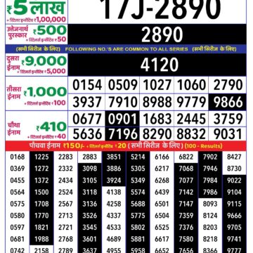 rajshree lottery result 1pm