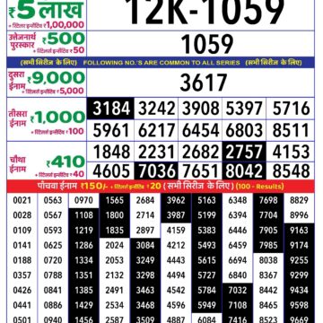 rajshree lottery result 1pm