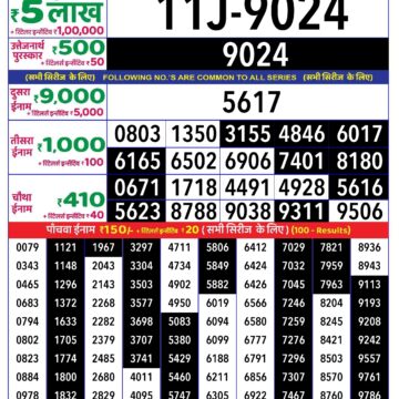 rajshree lottery result 1pm