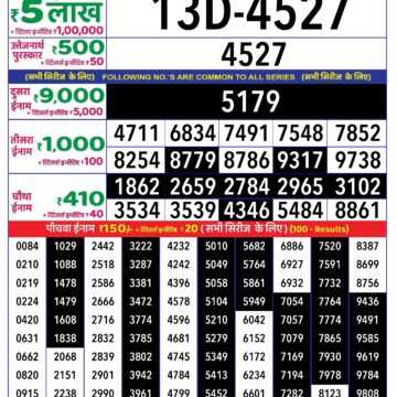 rajshree lottery result 1pm