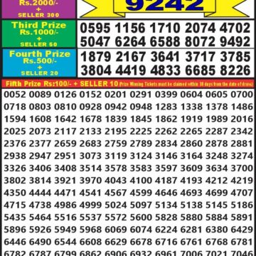 dear 10 weekly lottery result 1:30pm