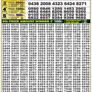 dear 50 weekly lottery result 4pm