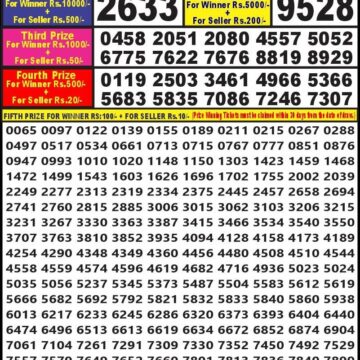 dear 10 weekly lottery result 7pm