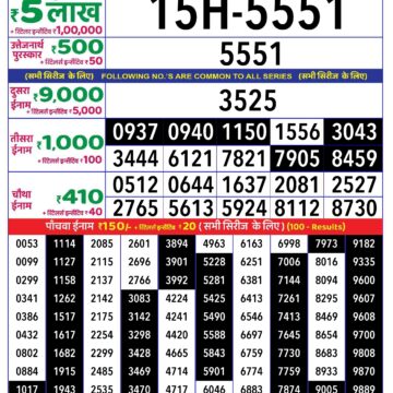 rajshree lottery result 1pm