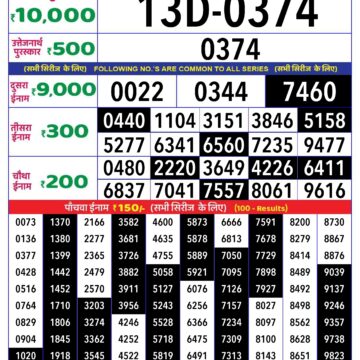 rajshree lottery result 1pm