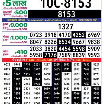 rajshree lottery result 1pm