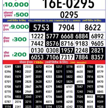 rajshree lottery result 1pm