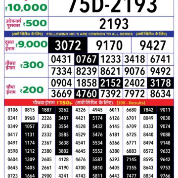 rajshree lottery result 8pm