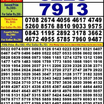 punjab state dear 10 weekly lottery result 6pm