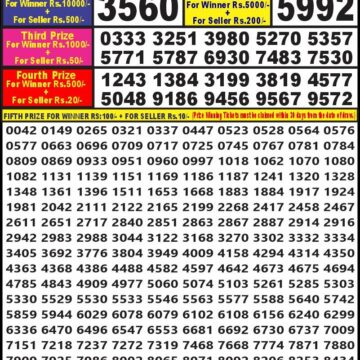 dear 10 weekly lottery result 7pm