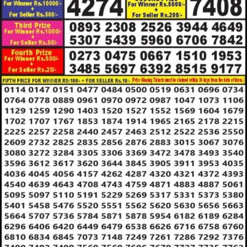 dear 10 weekly lottery result 7pm