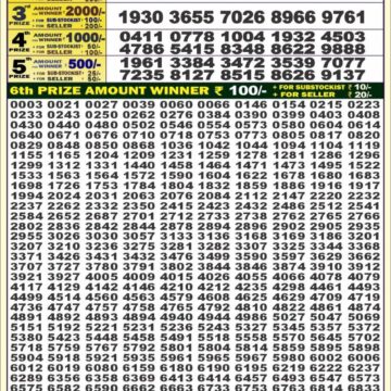 dear 50 weekly lottery result 4pm