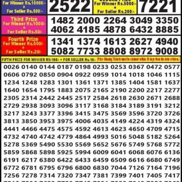 dear 10 weekly lottery result 7pm