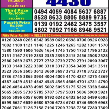 dear 10 weekly lottery result 1:30pm