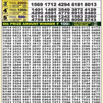 dear 50 weekly lottery result 4pm