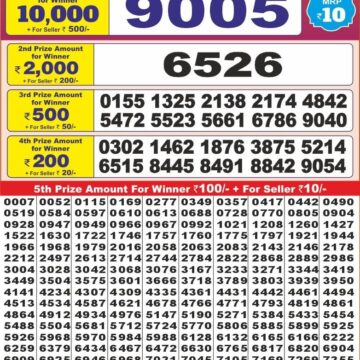 punjab state dear 10 weekly lottery result 6pm