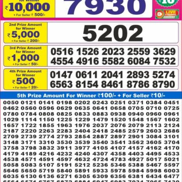 dear 10 weekly lottery result 7pm