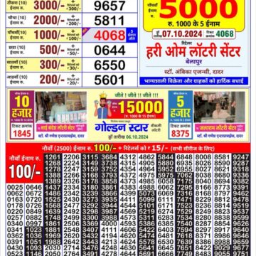 golden king weekly lottery result 4:30pm