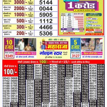 golden king weekly lottery result 4:30pm