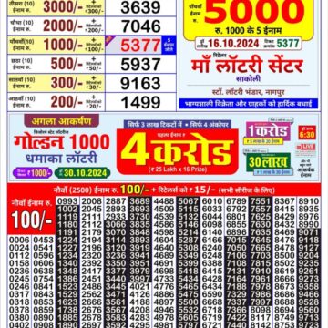 golden king weekly lottery result 4:30pm