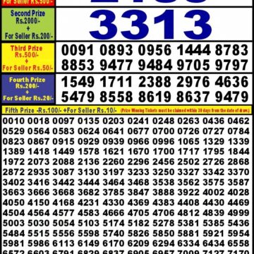 punjab state dear 10 weekly lottery result 6pm