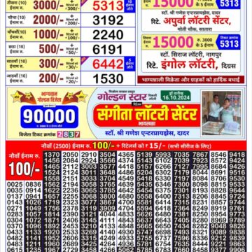 golden king weekly lottery result 4:30pm