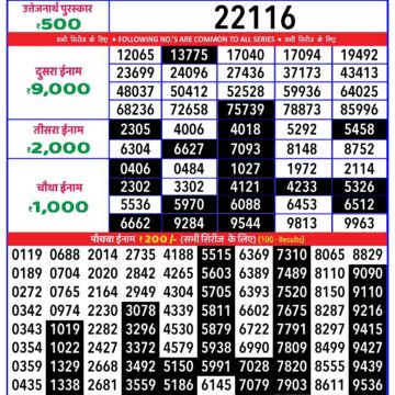 rajshree lottery result 8:30pm