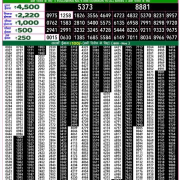 rajshree 50 lottery result 7:30pm