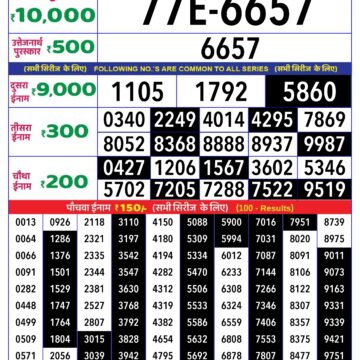 rajshree lottery result 8pm