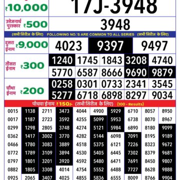 rajshree lottery result 1pm