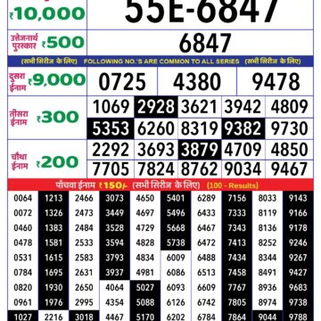 rajshree lottery result 4pm