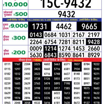 rajshree lottery result 1pm