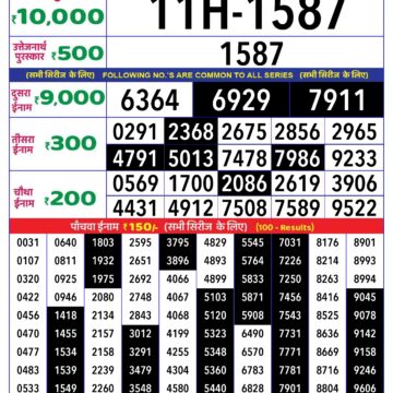 rajshree lottery result 1pm