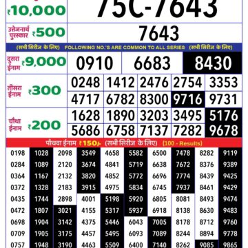 rajshree lottery result 8pm