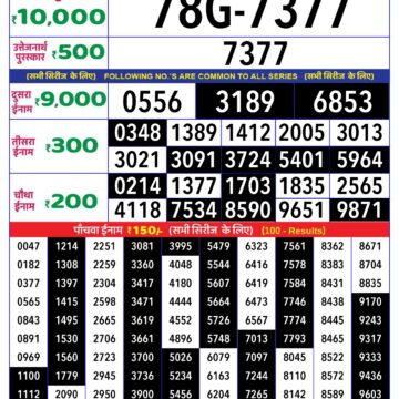 rajshree lottery result 8pm