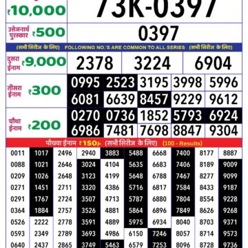 rajshree lottery result 8pm