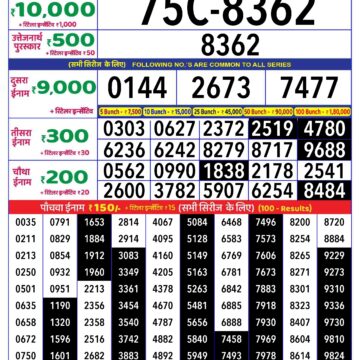 rajshree lottery result 8pm