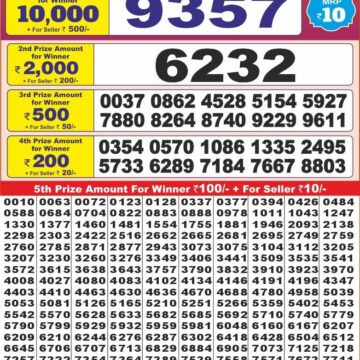 punjab state dear 10 weekly lottery result 6pm