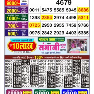 golden star lottery result 9pm