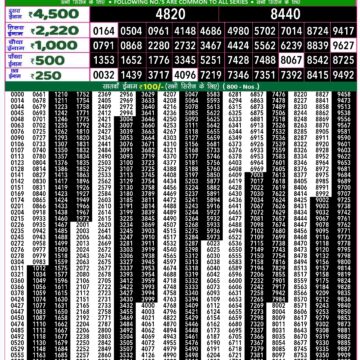 rajshree 50 lottery result 7:30pm