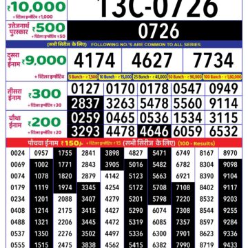 rajshree lottery 1pm