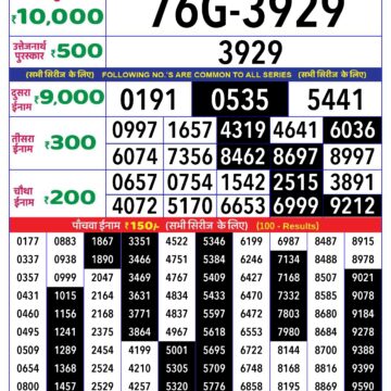 rajshree lottery result 8pm