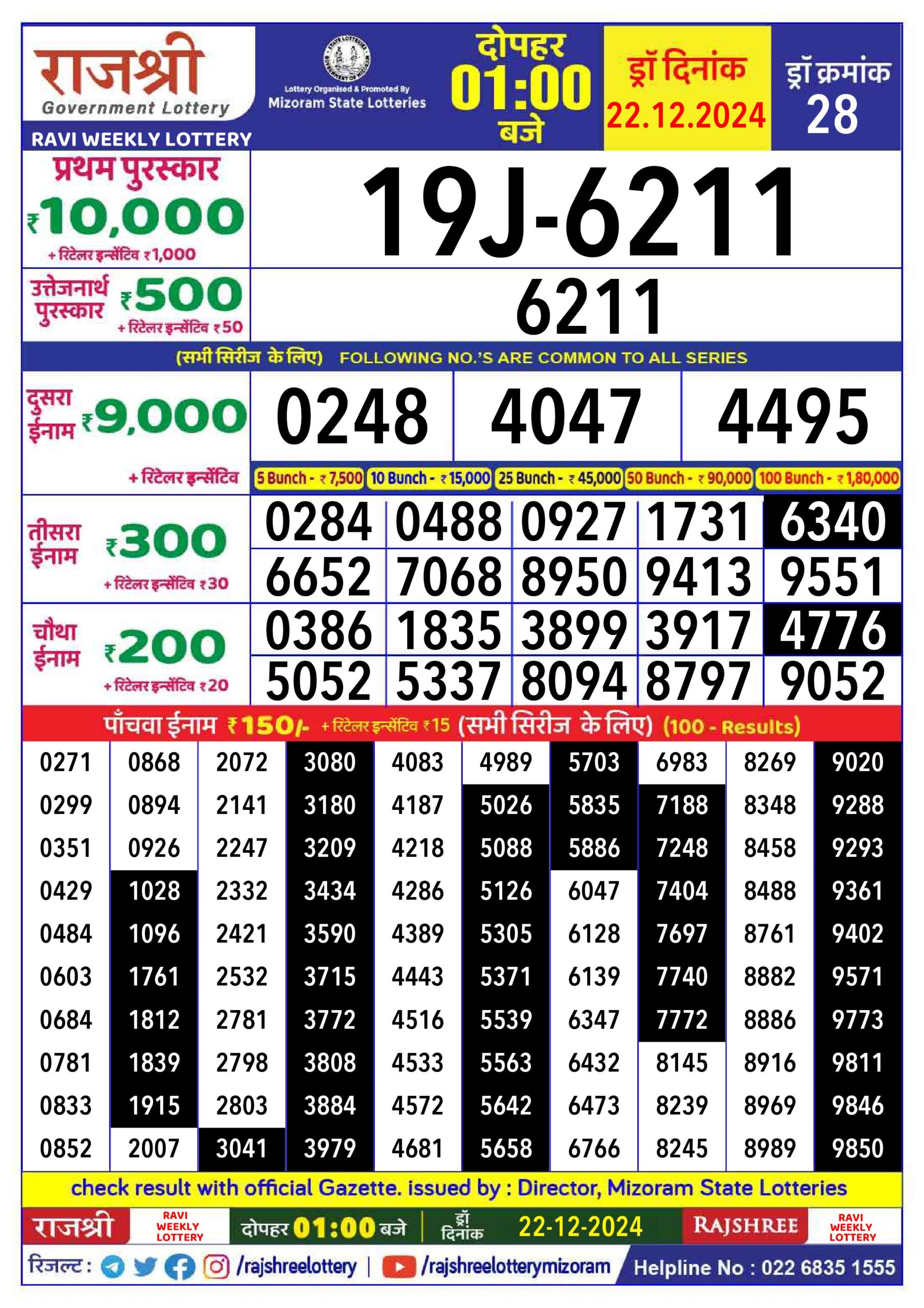 rajshree lottery 1pm